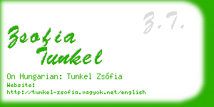zsofia tunkel business card